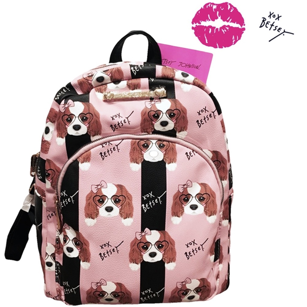 RARE Betsey Johnson Cavalier King Charles Backpack